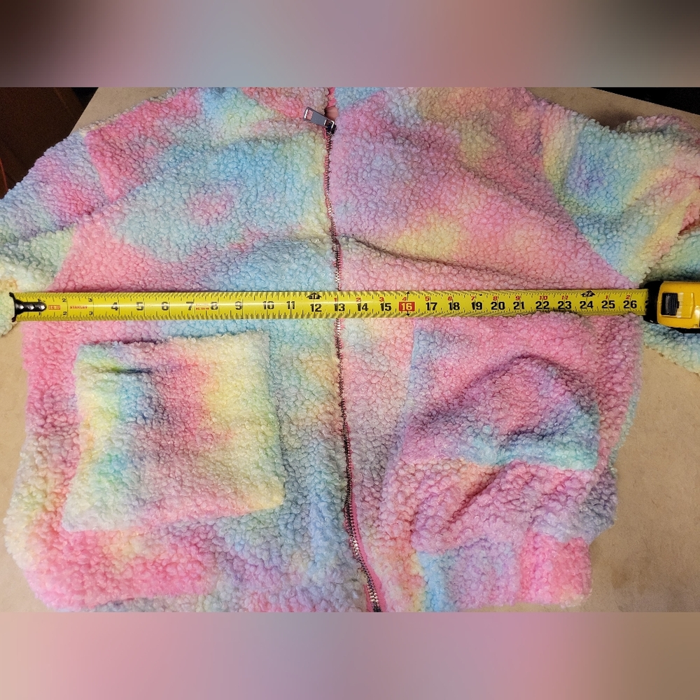 Sugar Thrills women size medium teddy jacket-multi colored - Picture 8 of 8